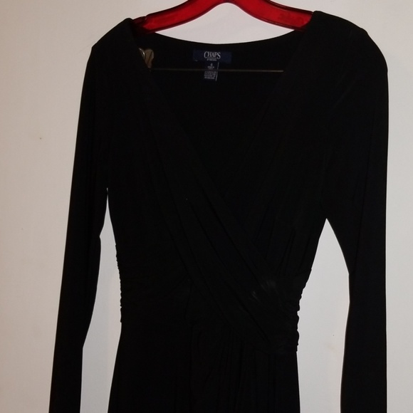 Chaps Evening black evening gown, size 4. - Picture 1 of 5